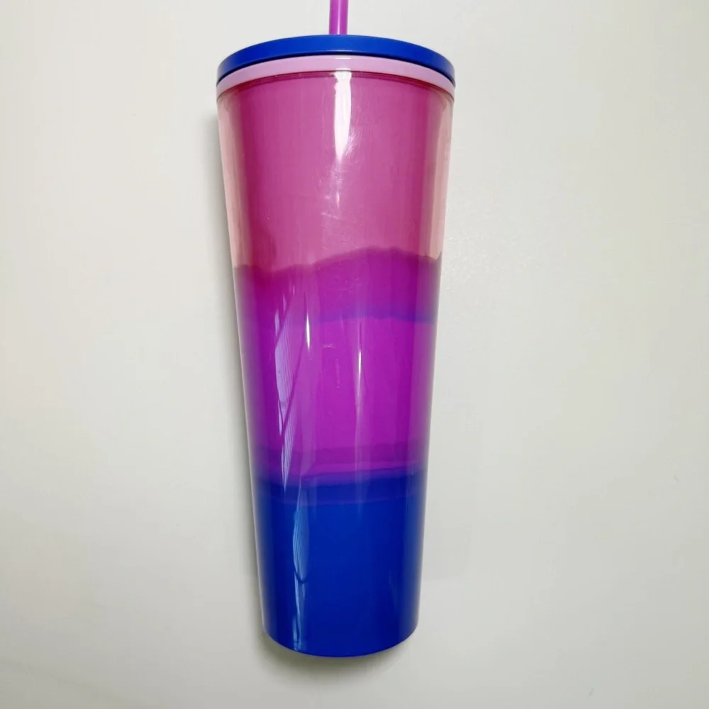 Starbucks Summer 2021 Color Wave 24 oz Venti Cold Cup Tumbler Pink Purple